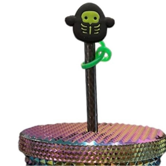 Starbucks 2023 Grande LimitedEdition Halloween Black Bling Oil Slick Tumbler New - Picture 2 of 8